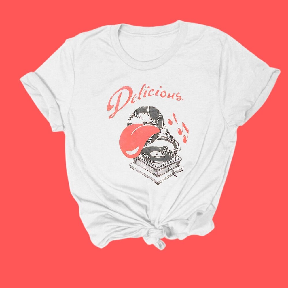 Delicious Tee Gramophone Graphic Unisex T-Shirt